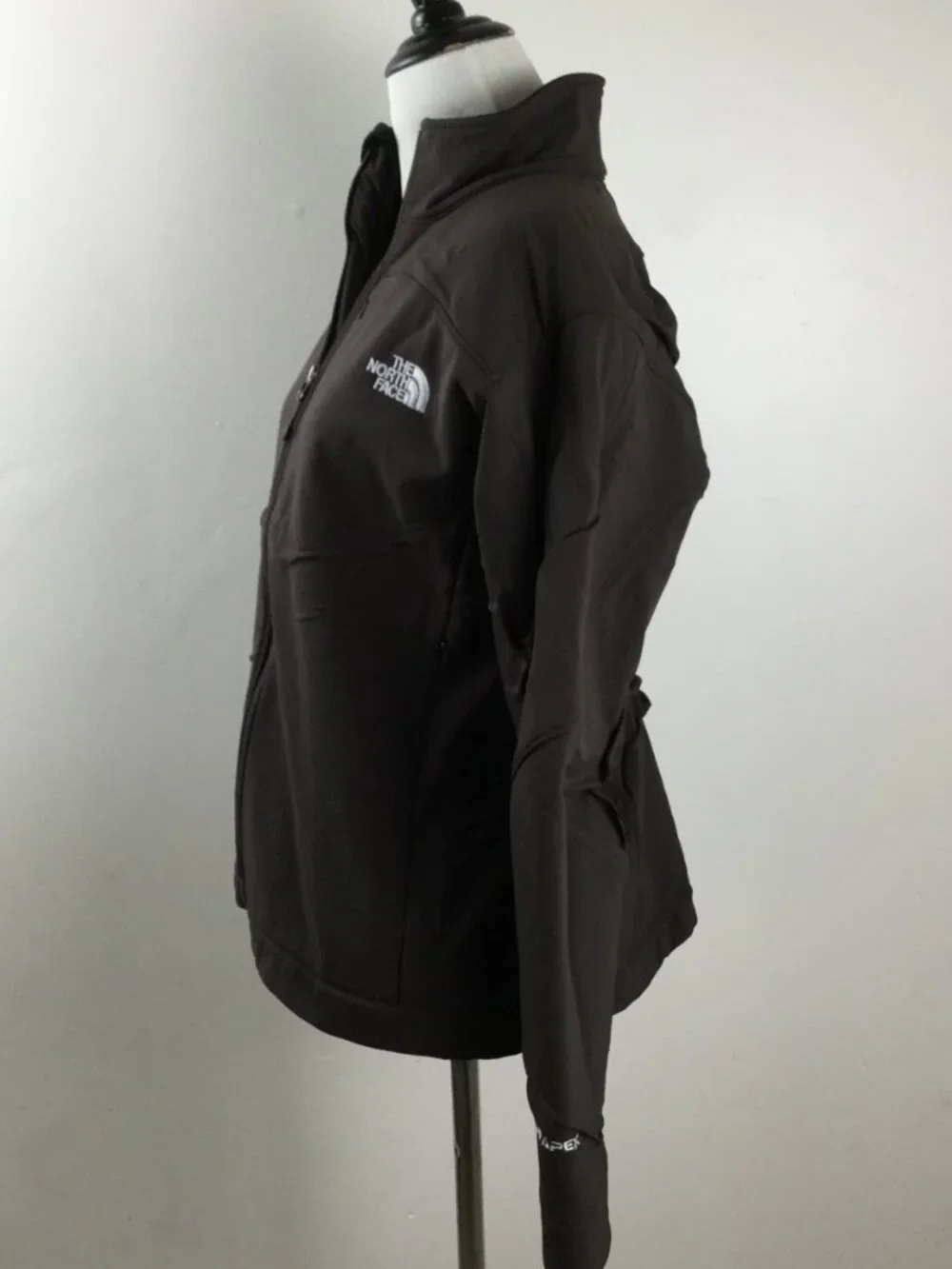 The North Face Chocolate Brown Zip Up Jacket l - Picture 3 of 10